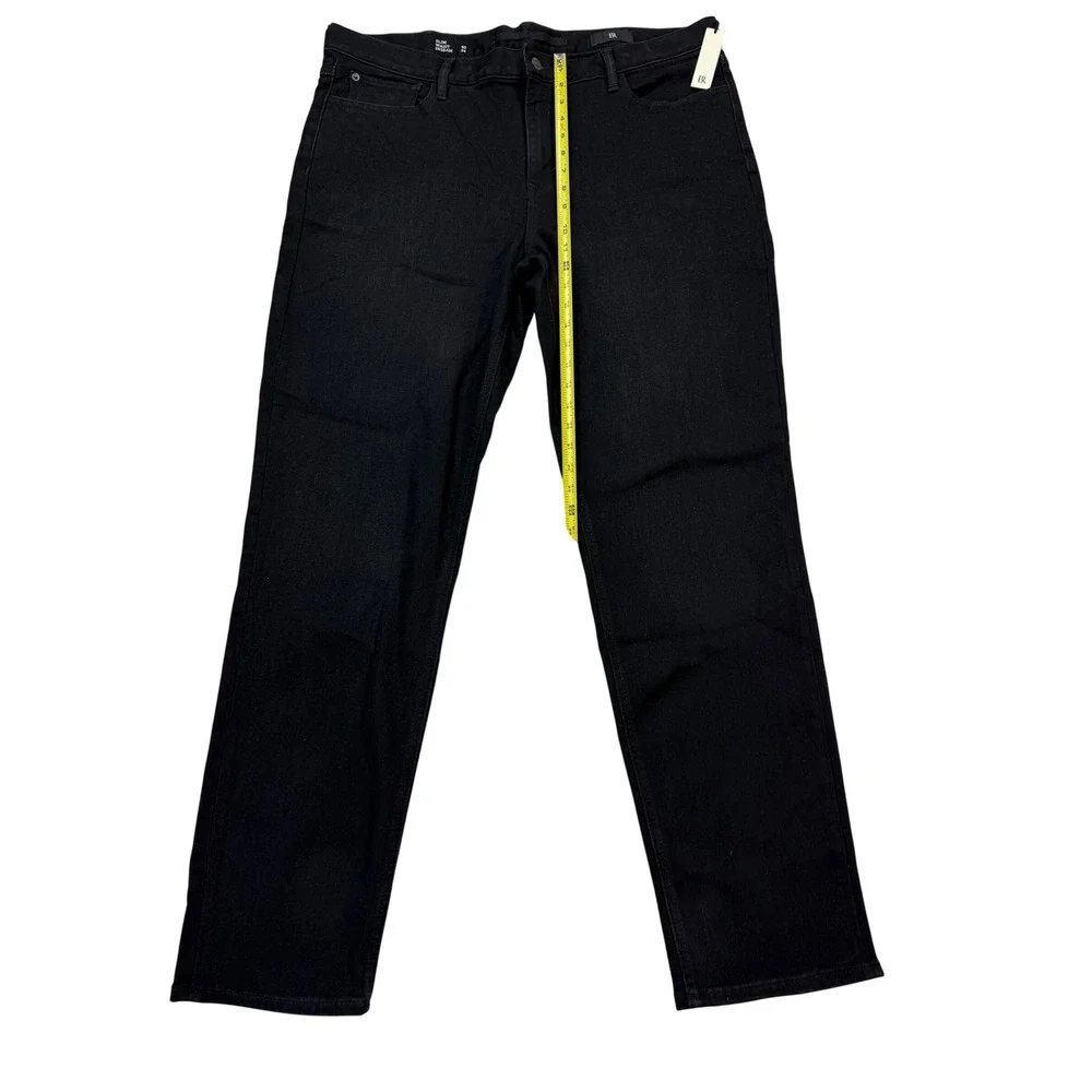 Banana Republic Slim Jeans NWT Mens 40x34 Black New Stretch Cotton Tencel Denim